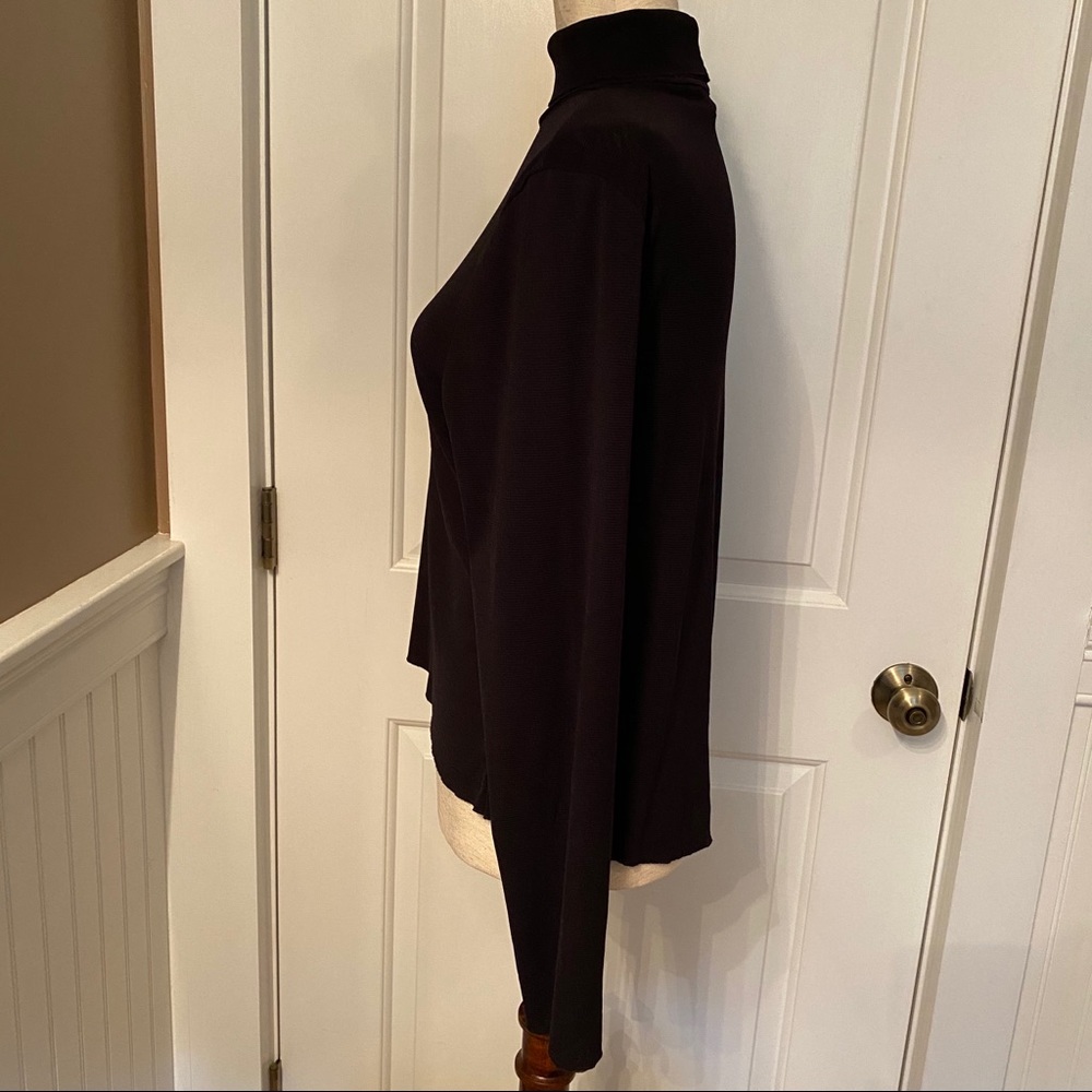 BABETTE TOP TURTLENECK BLACK LONG SLEEVE Size MEDIUM M - Picture 3 of 8
